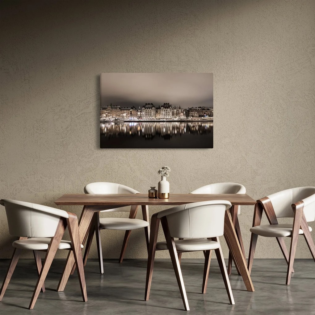 Obraz mesta v šere (90x60 cm)