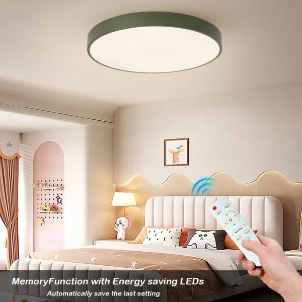 Brilagi - LED stmievateľné stropné svietidlo POOL LED/60W/230V 3000-6000K 60 cm zelené s diaľkovým ovládaním