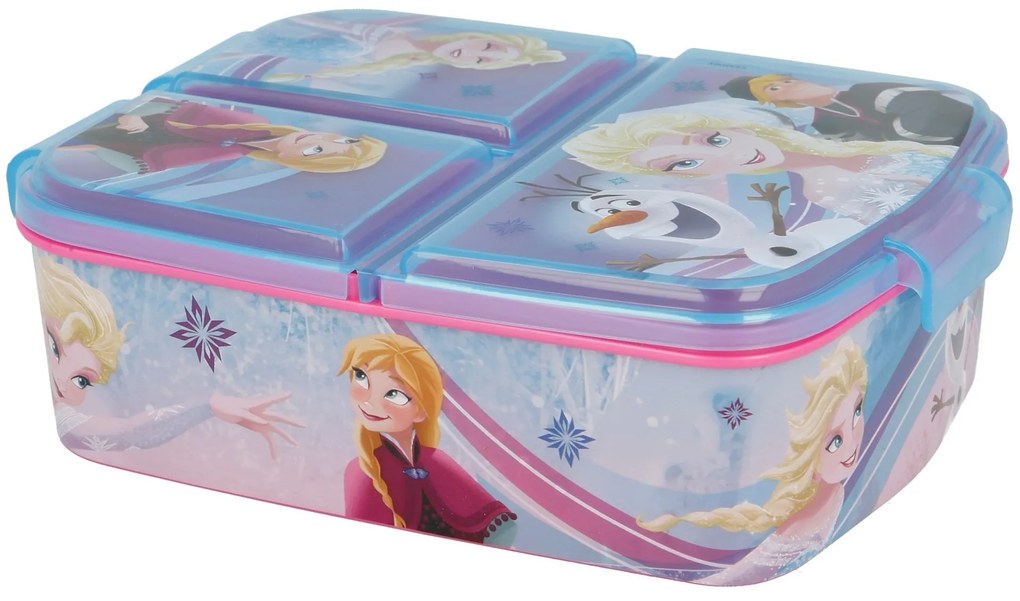 Multibox na desiatu Ľadové kráľovstvo - Frozen s 3 priehradkami