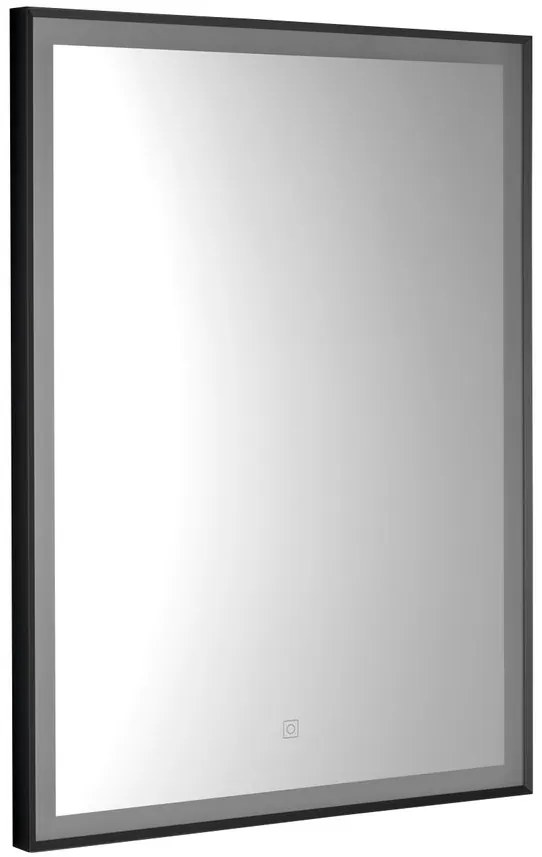 Aqualine Aqualine, CORNA zrkadlo s LED osvetlením 60x80cm, dotykový senzor, stmievateľné, čierna matná, CN060