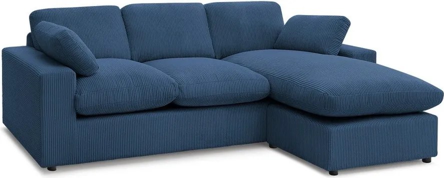 Modrá menčestrová rohová pohovka Belair – Bobochic Paris