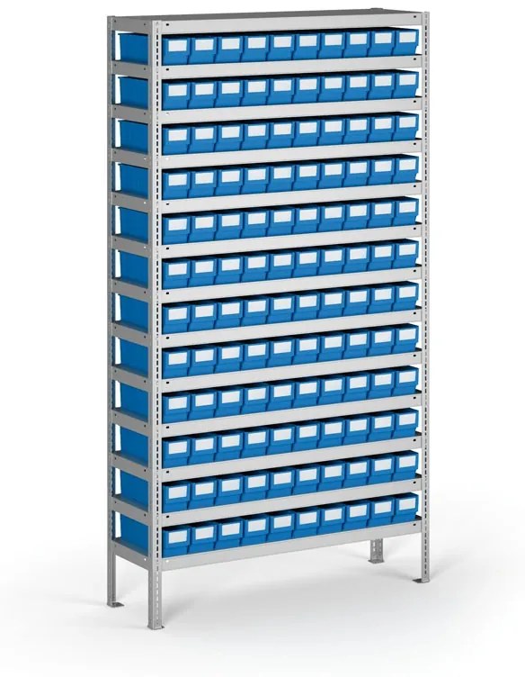 Regál s plastovými boxmi ShelfBox, 2000 x 1000 x 300 mm, 120x box A