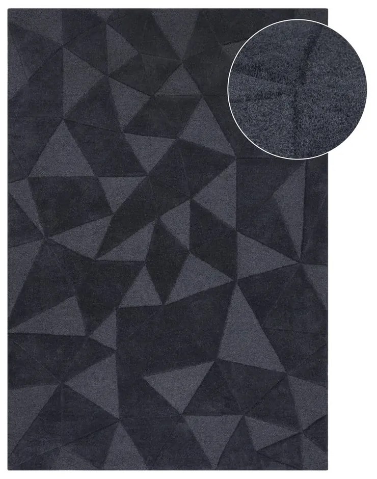Sivý vlnený koberec 170x120 cm Shard - Flair Rugs