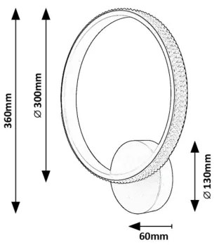 Rabalux 71095 - LED Nástenné svietidlo GRETE LED/15W/230V 3000K