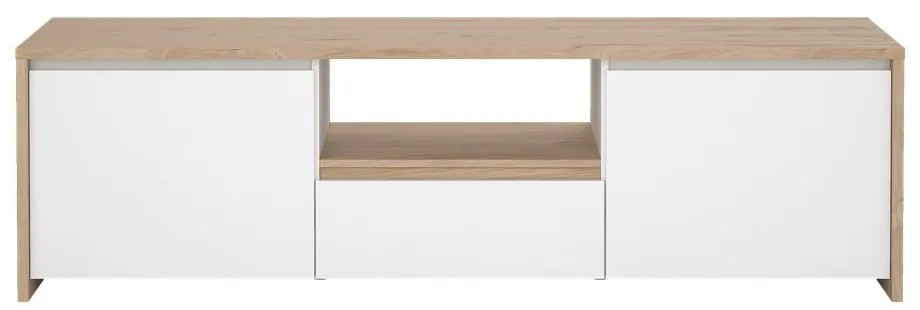 Biely/v prírodnej farbe TV stolík v dekore duba 179x52x48 cm Next – Tvilum