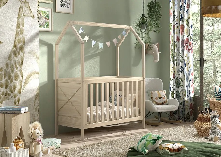 Ekologická detská postieľka Scott borovica 60x120cm