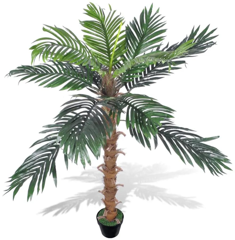 vidaXL Umelá kokosová palma v črepníku, 140 cm