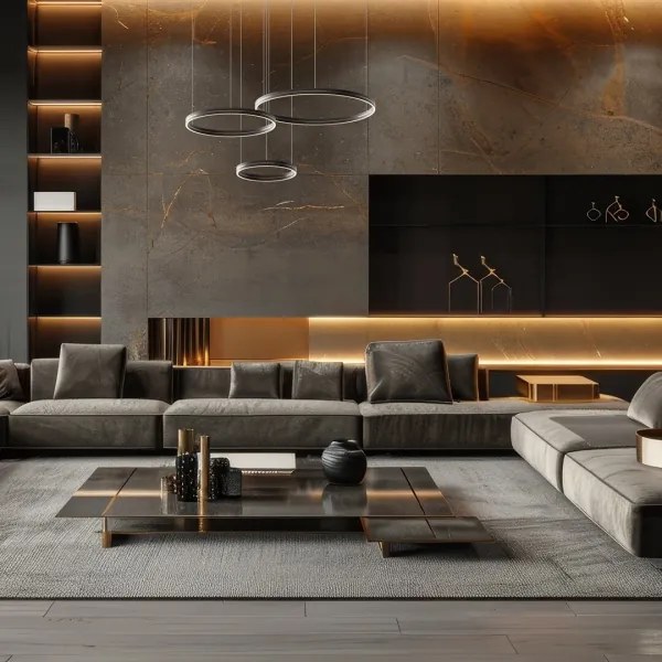 LED Luster na lanku GRAVITY LED/108W/230V čierna