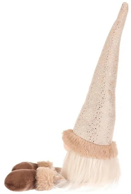 Vianočná dekorácia Škriatok visiace nohy, v. 40 cm, béžová/hnedá, 40 cm