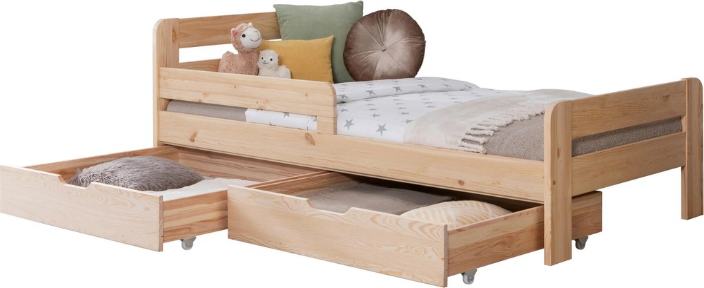 XXXLutz POSTEĽ S ÚLOŽNÝM PRIESTOROM, 90/200 cm prírodná farba MID.YOU - Detské izby - 000406008614