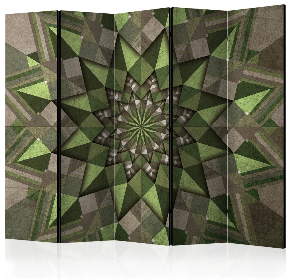 Artgeist Paraván - Star Mandala (Green) II [Room Dividers]