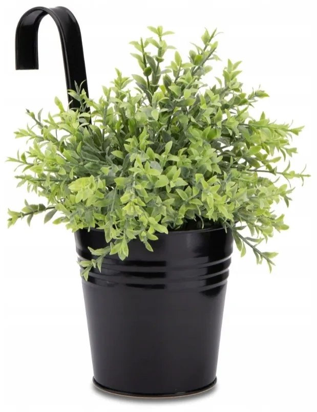 Kovový závesný kvetináč VERLO, priemer 13cm - viac farieb Farba: Biela