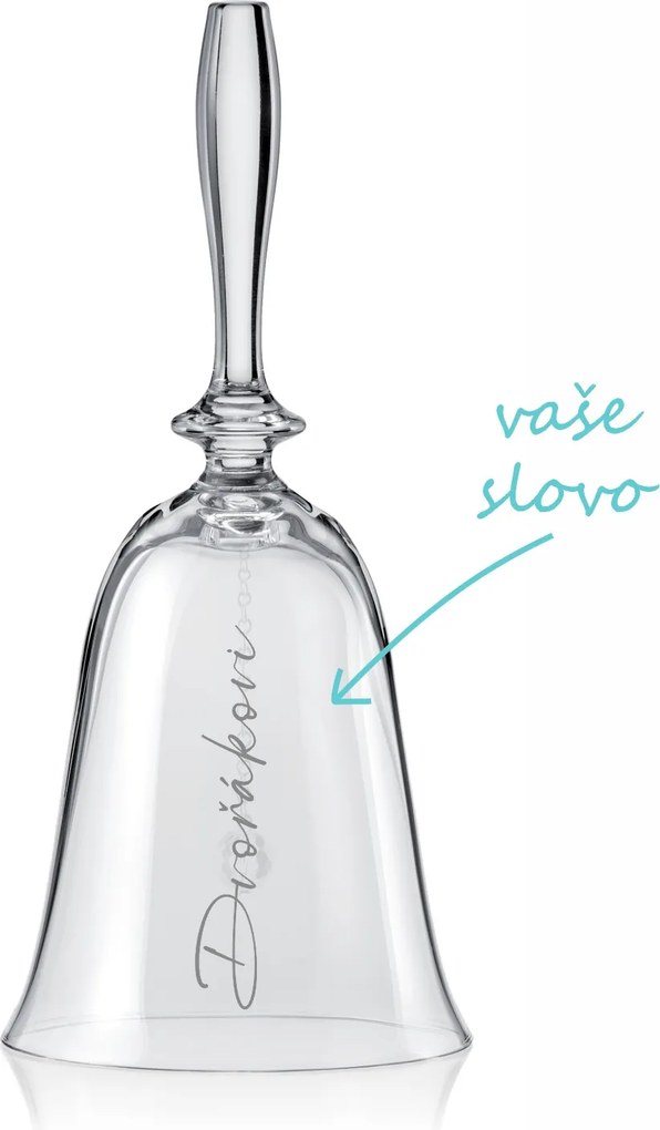 Pieskovaná zvonček Calligraphy 18 cm