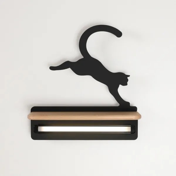 LED Detské nástenné svietidlo s poličkou JUMPING CAT LED/5W/230V