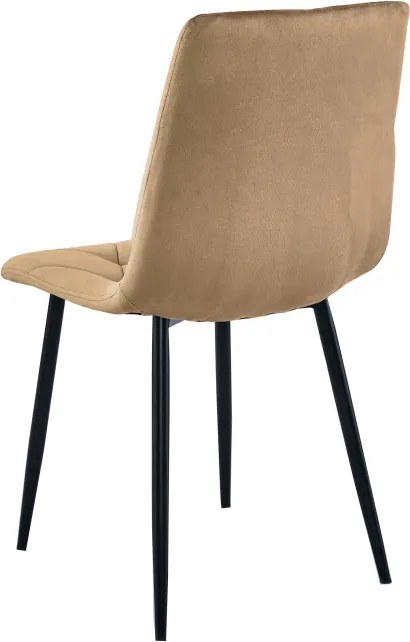 Stolička LIBRA zamatová hnedá / čierne nohy