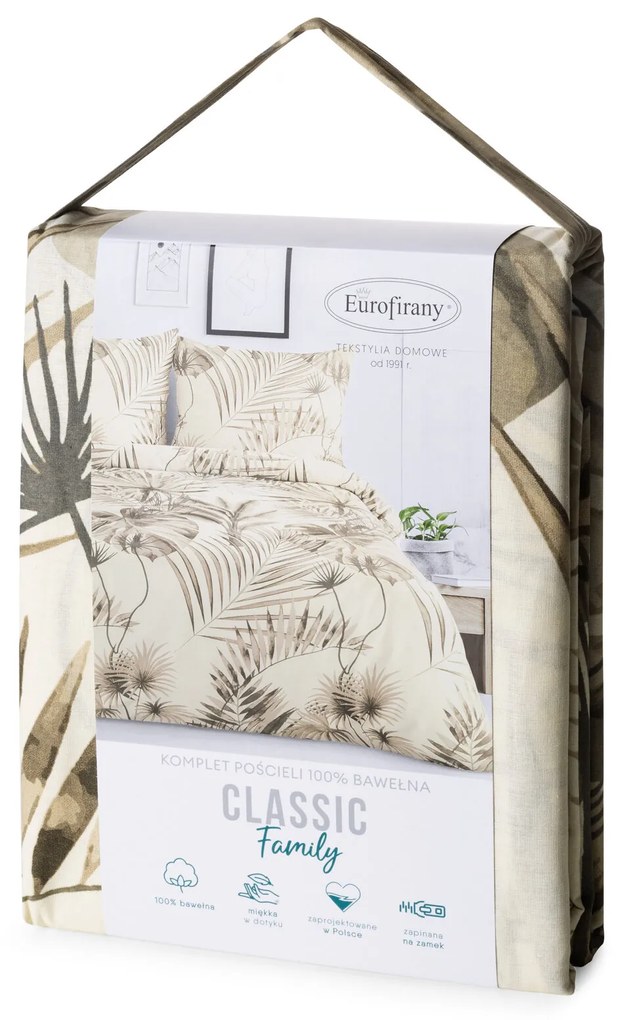 RENFORCÉ OBLIEČKY NINA 160X200 CM, 2 KS 70X80 CM LISTY