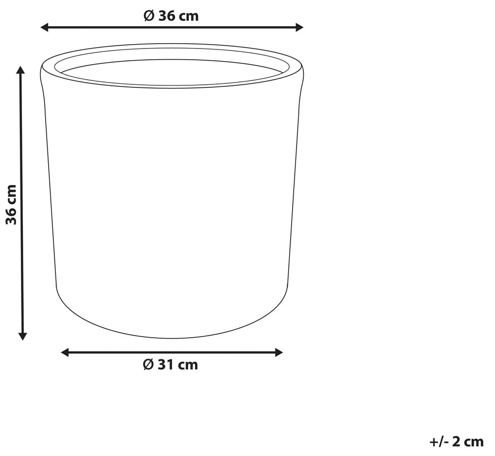 Kvetináč ⌀ 36 cm zlatohnedý VOULA Beliani