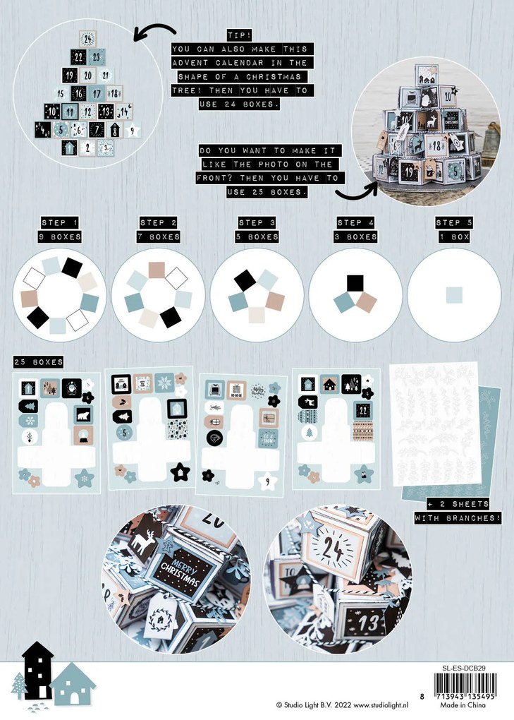 Adventný kalendár s vylupovacími obrázkami - Severské Vianoce