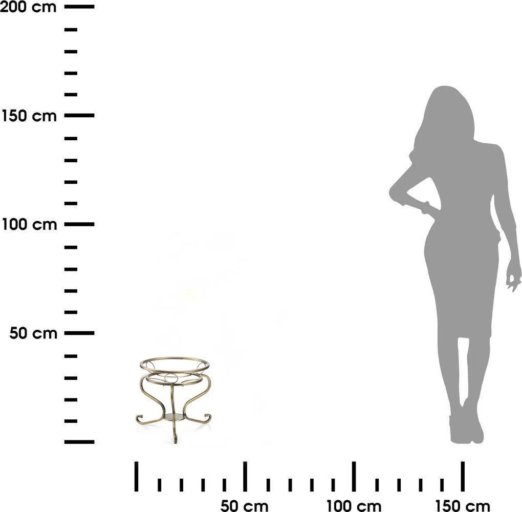 STOJAN NA KVETINÁČ GREGG 28X33 CM ZLATÁ