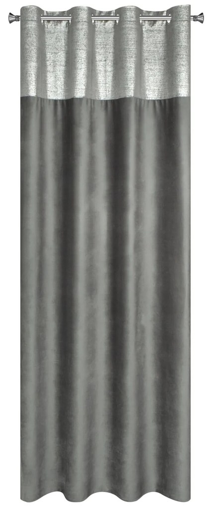 ZATEMŇOVACÍ ZÁVES NA KRÚŽKOCH PERI 140X250 CM STRIEBORNÁ