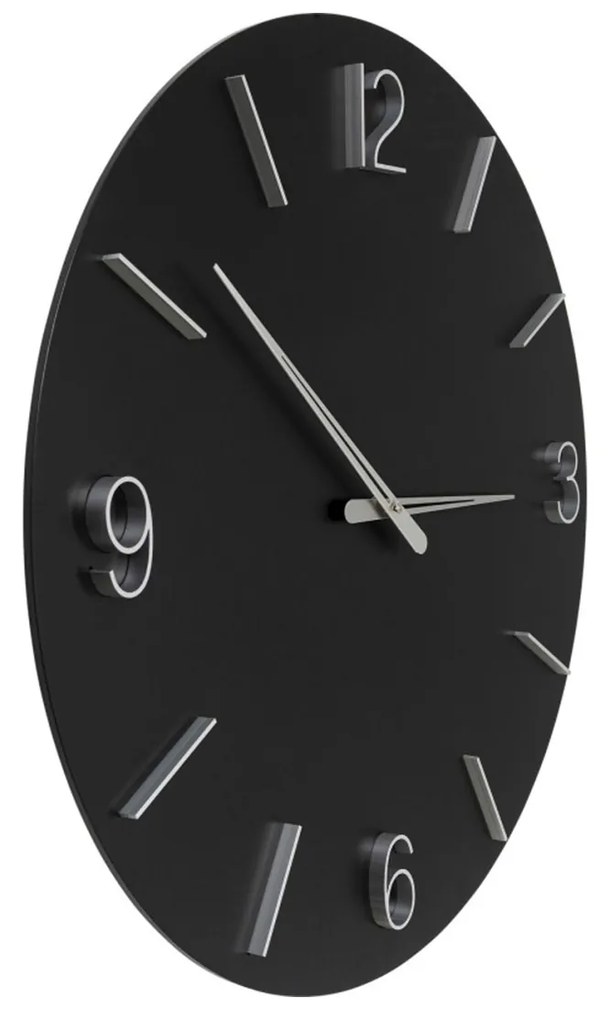 KARE DESIGN Nástenné hodiny Oscar čierna, 60 cm ∅ 60 × 4 cm