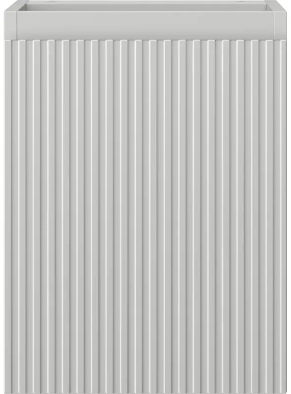 Mexen Rivel, kúpeľňová skrinka 35 cm, 1 dvierka, s drážkami, sivá matná, 91A21-03547-1-BF62