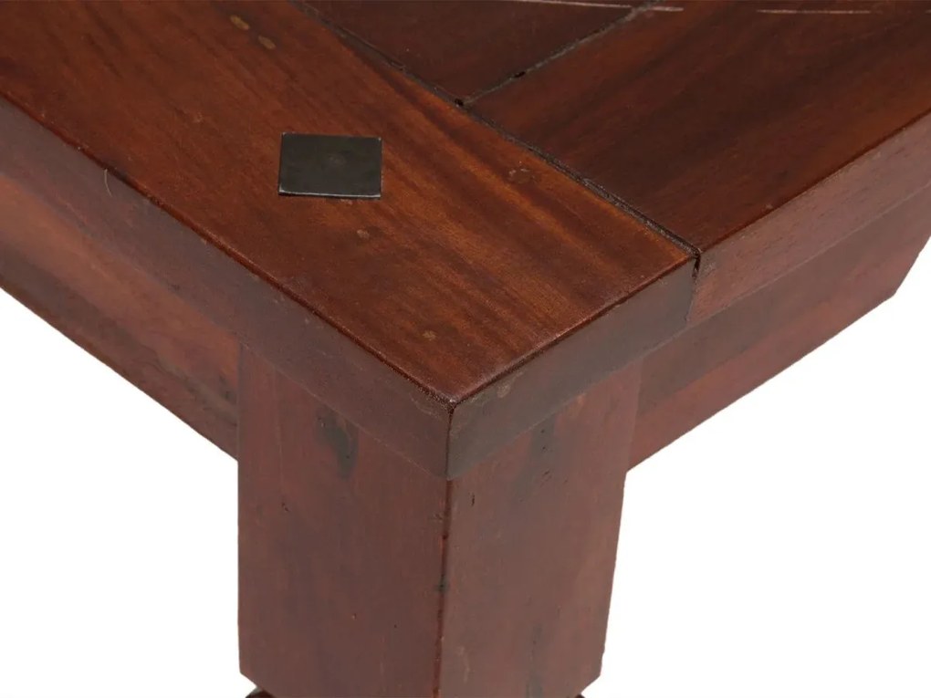 furniture-nabytek.cz - Masivní konferenční stolek Texas z akácie, lakovaný, hnědý – 60×60×45 cm