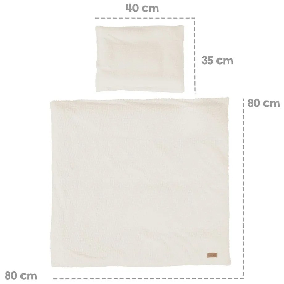 Krémové detské obliečky do postieľky 80x80 cm Seashells – Roba