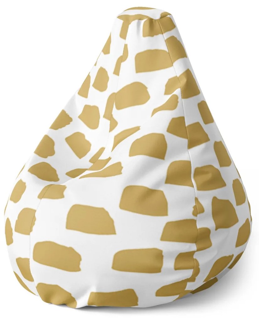 Sablio Sedací vak Pear Zlaté ťahy štetcom - 70 x 95 x 15 cm