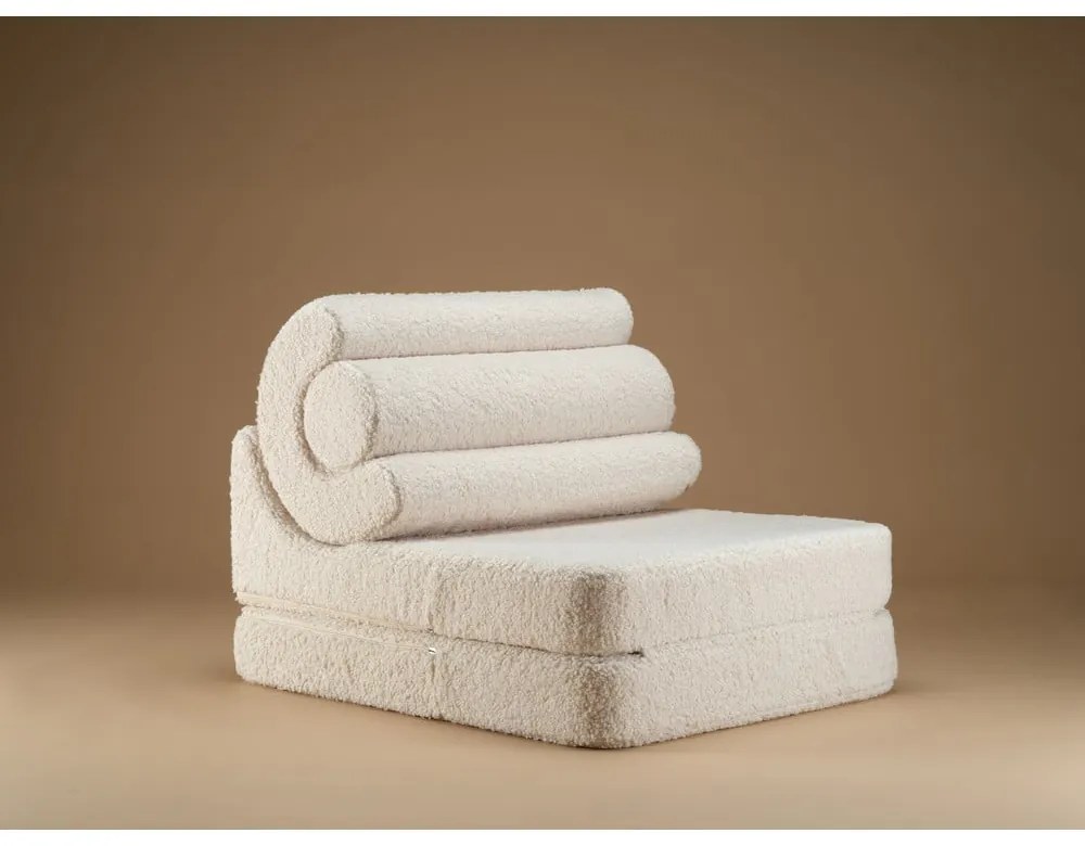 Krémové detské kresielko z textílie buklé Flipster – Wigiwama