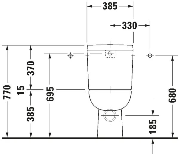 Duravit 21110900002 - WC kombi D-CODE keramika/lesklá biela