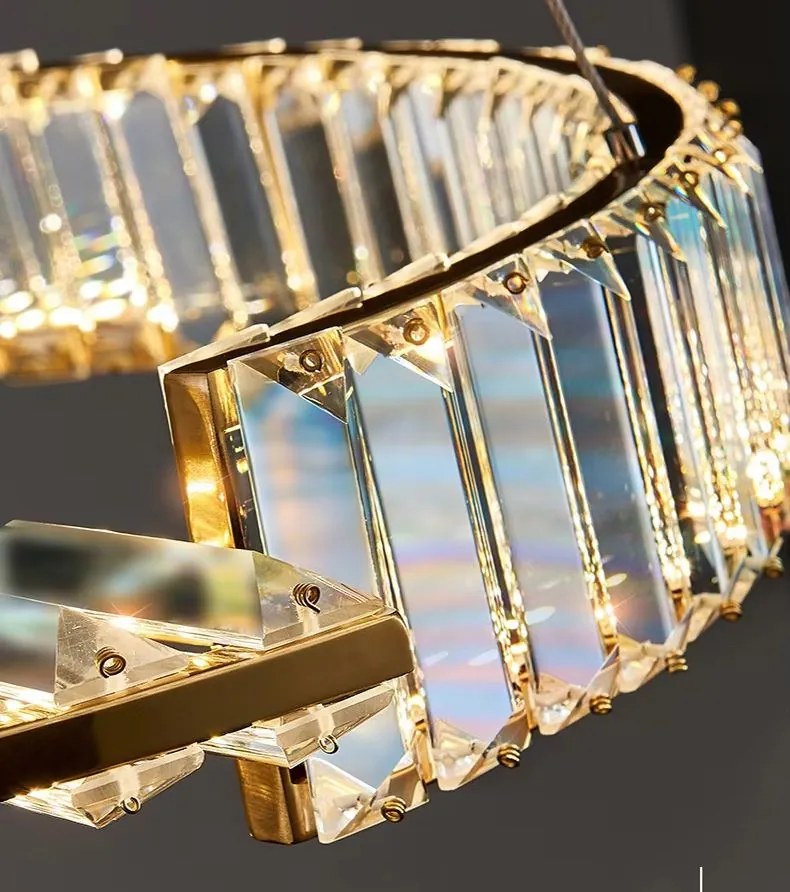 Toolight Toolight, LED krištáľové stropné svietidlo APP1524-CP60/80, zlatá, OSW-06972