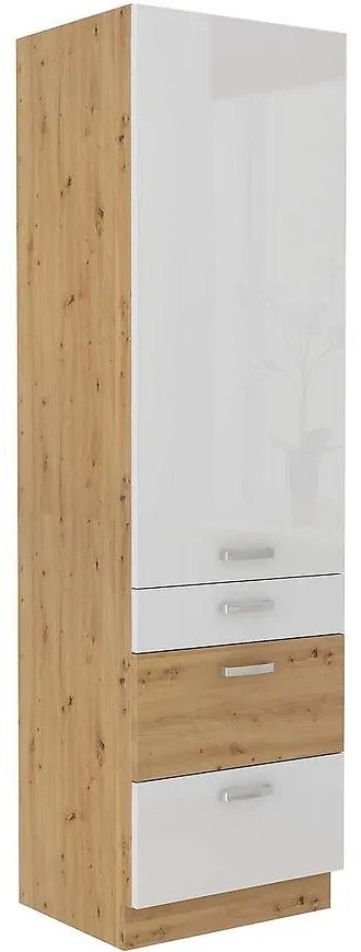 Skrinka do kuchyne ARTISAN biela lesklá 60DKS-210 3S 1F