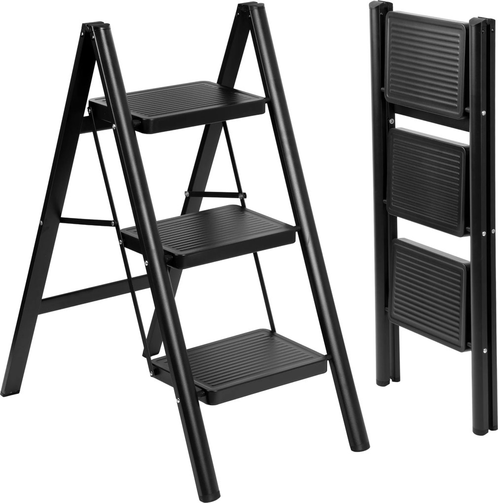 Třístupňové skládací schůdky Easystep černé