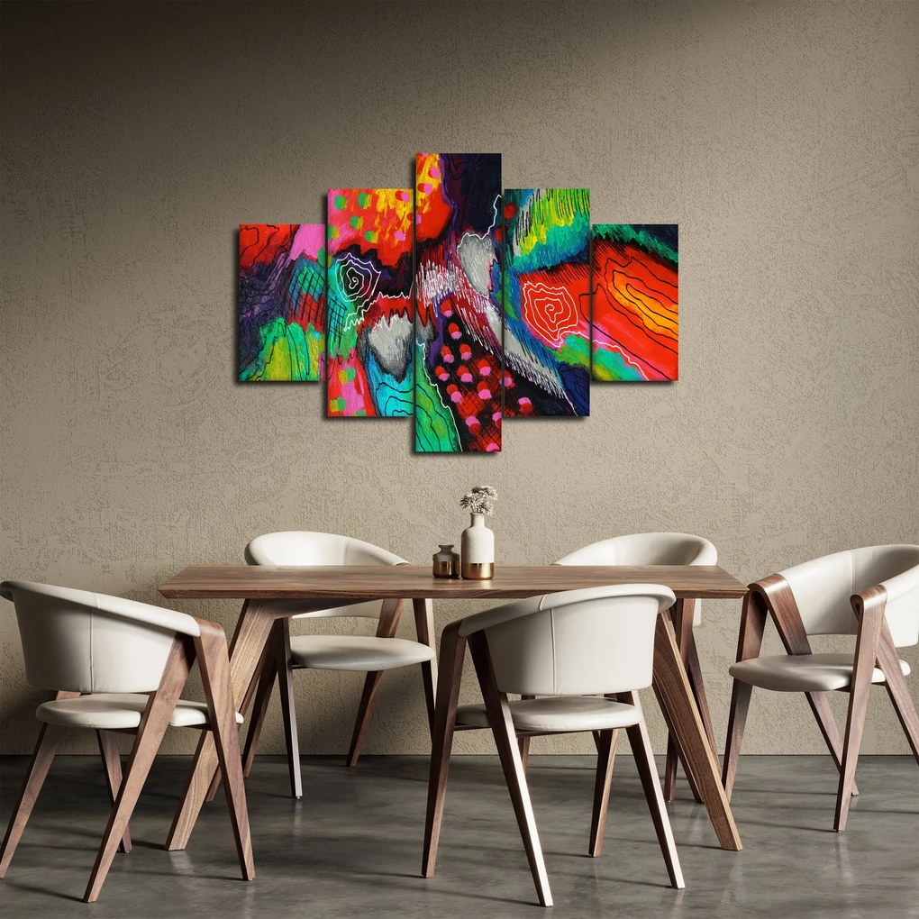 Obraz abstraktné - farby (150x105 cm)