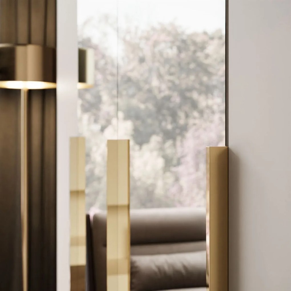 ŠATNÍKOVÁ SKRIŇA NESSIE KAŠMÍR 4D ZLATÉ ÚCHYTKY + ZRKADLÁ