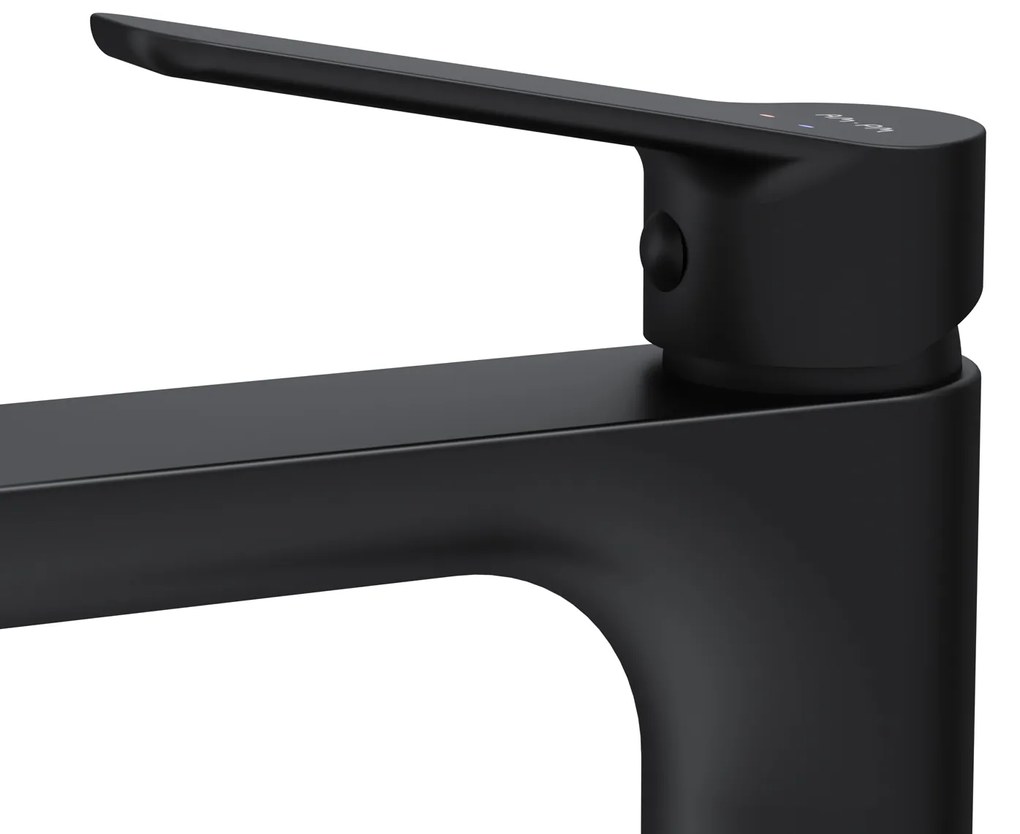 Umývadlová batéria AM.PM Hit FTA92222 vysoká s odtokovým ventilom, čierna