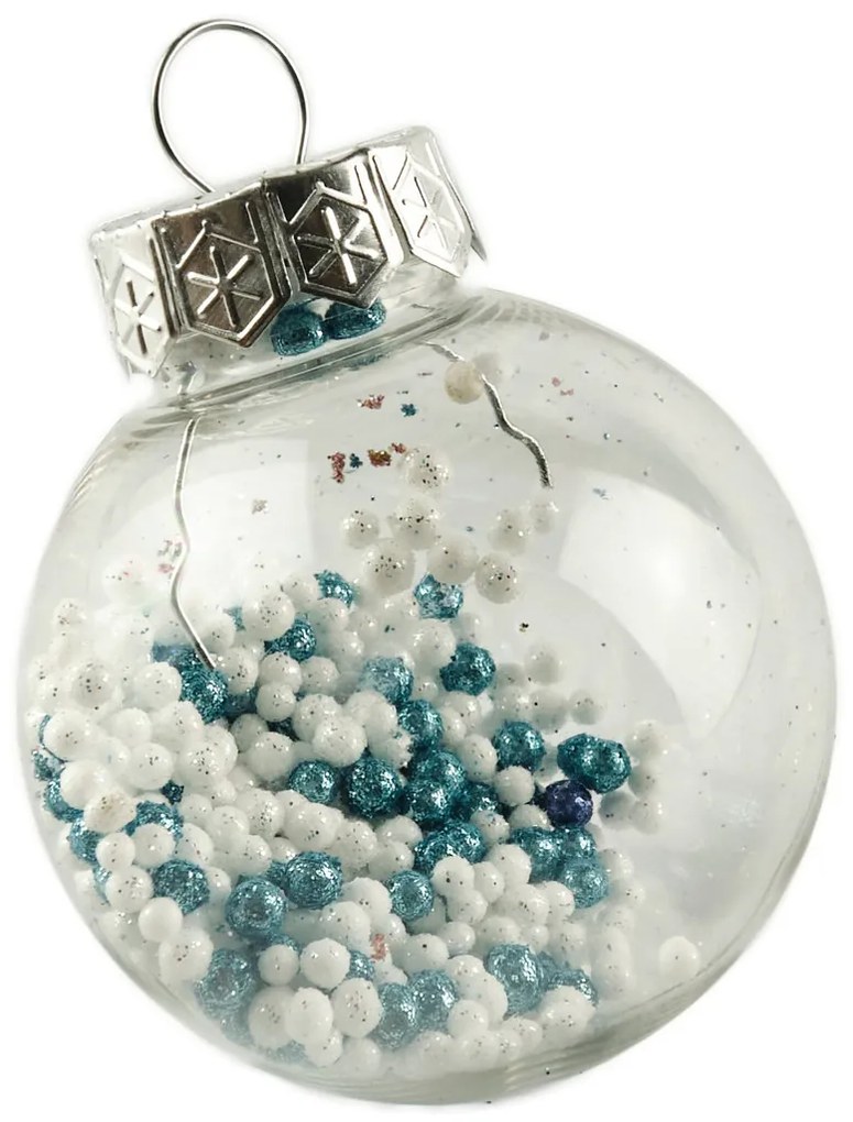 DECOLED Sada ozdob, prům. 6 cm, tyrkysová