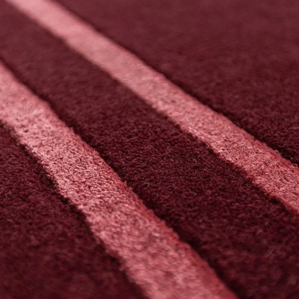 Vínový ručne tkaný vlnený koberec 160x230 cm Gatsby – Flair Rugs