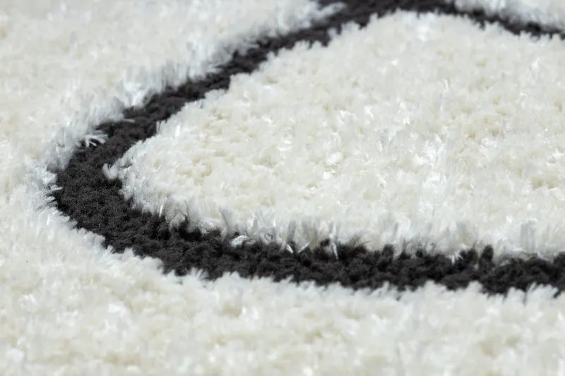 Dywany Łuszczów, Kusový koberec Mode 8377 abstract cream/black, 240x330, biela, chodba / predsieň