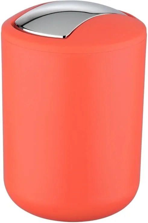Korálovočervený odpadkový kôš Wenko Brasil S, výška 21 cm