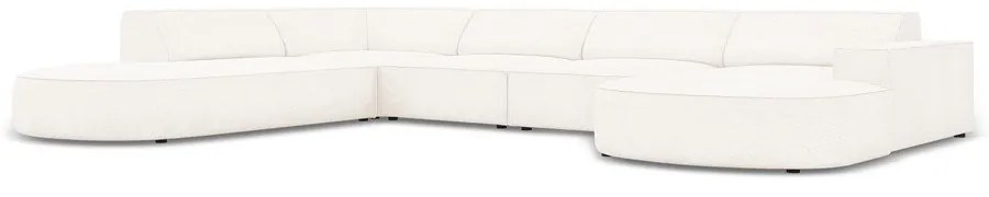 Béžová rohová pohovka z textílie bouclé (ľavý roh) Jodie – Micadoni Home