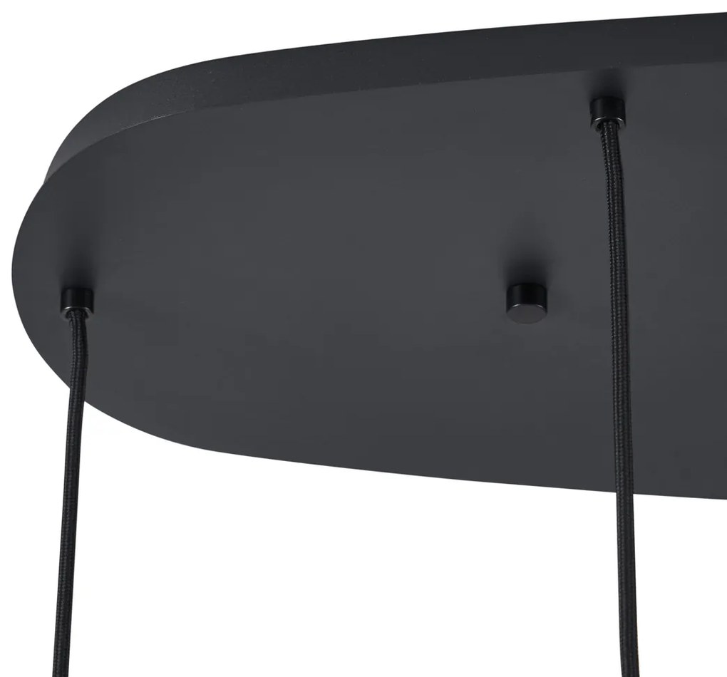 Moderné závesné svietidlo čierne so 6 svetlami - Biles