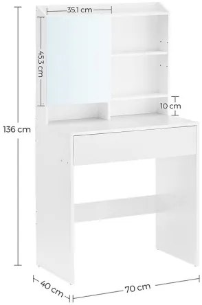 Toaletný stolík FREYA biela