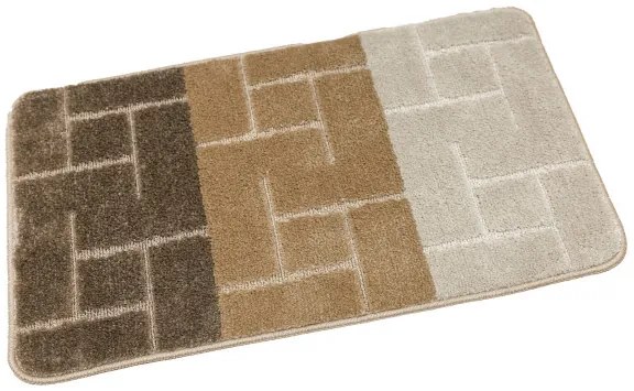 Sada kúpeľňových koberčekov TERAMO béžová / hnedá