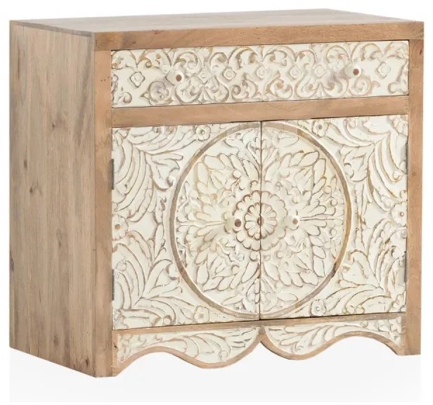 furniture-nabytek.cz - Masívna umývadlová skrinka Delhi z mangového dreva, lakovaná, hnedá – 80 cm