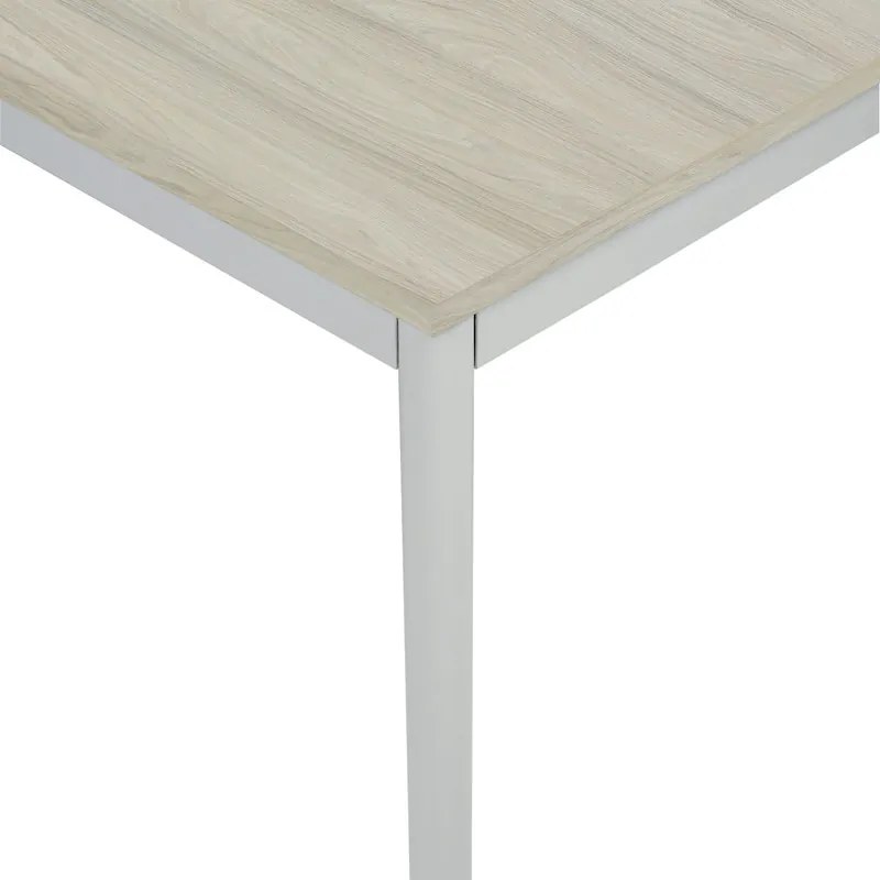 Jedálenský stôl, 1800 x 800 mm, sivá podnož, dub prírodný