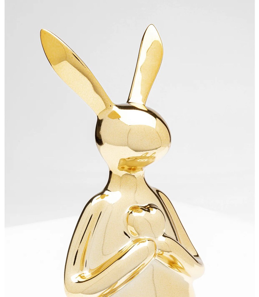 Sitting Rabbit dekorácia zlatá 29 cm