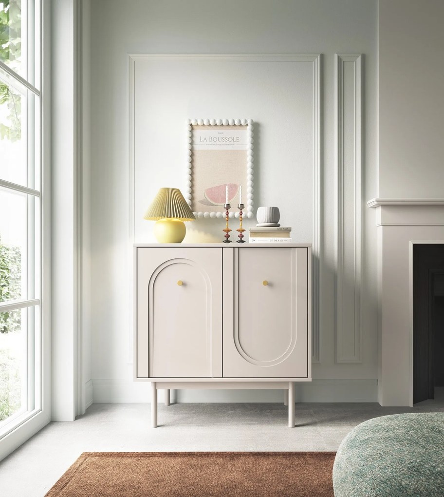 Komoda Mazoma 79 cm kašmír/zlatá