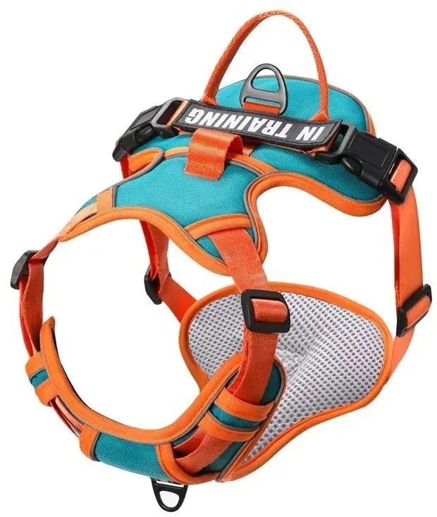 Nuxie 2510 Postroj pre psa veľ. XL oranžovozelená